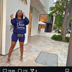 Minaa Monroe Dior Darling Burgundy Sweatshirt ONLY